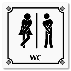 WC společné, 80x80mm, bílá, Kansas